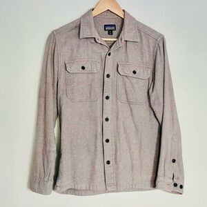 Patagonia Heather Grey “Oatmeal” Flannel Shirt Jacket